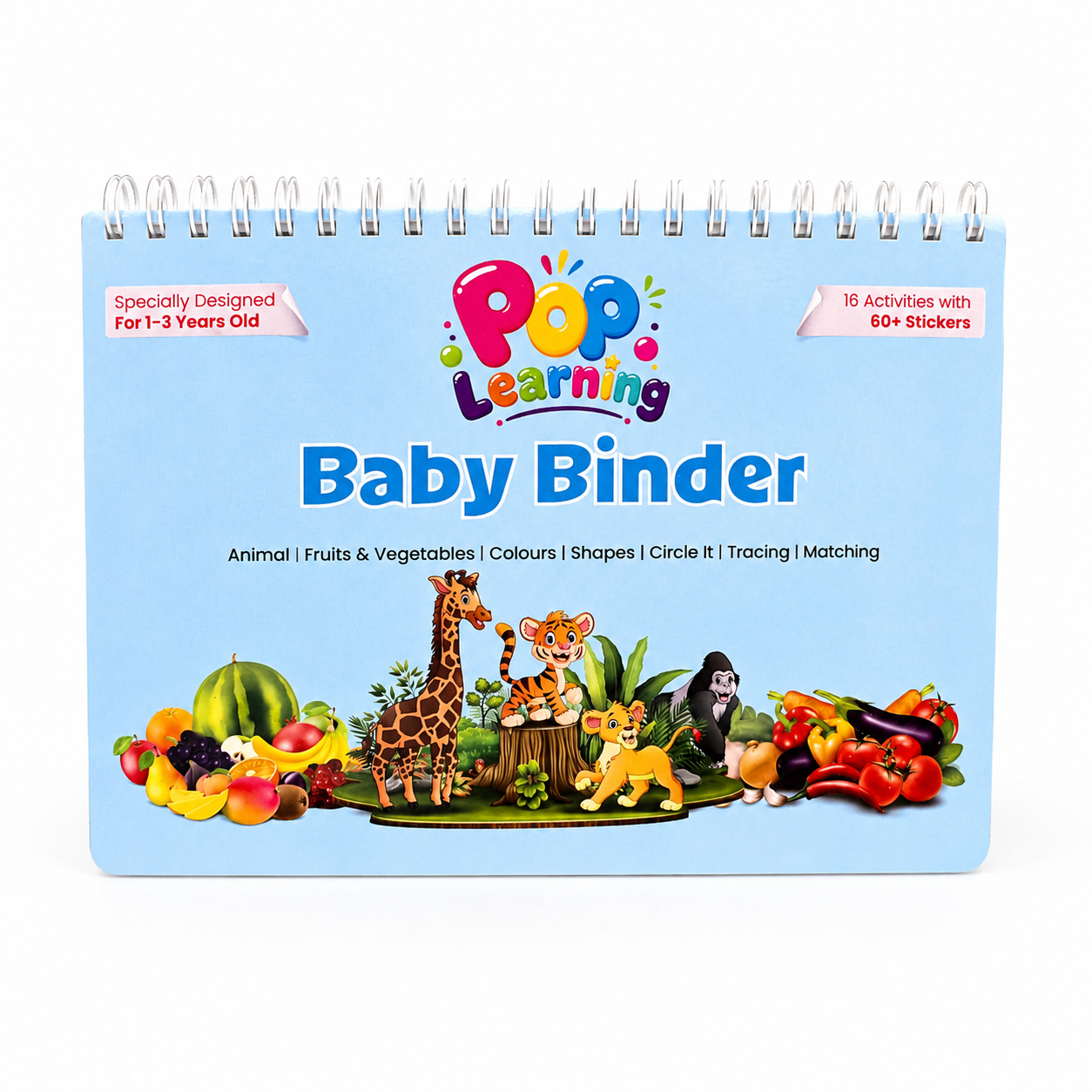 Pop Learning Baby Binder – Reusable Montessori Activity Book for Toddlers (1–3 Years) | 16 Learning Activities | 60+ Stickers Secondary image