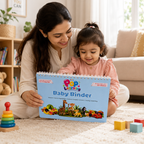 Pop Learning Baby Binder – Reusable Montessori Activity Book for Toddlers (1–3 Years) | 16 Learning Activities | 60+ Stickers