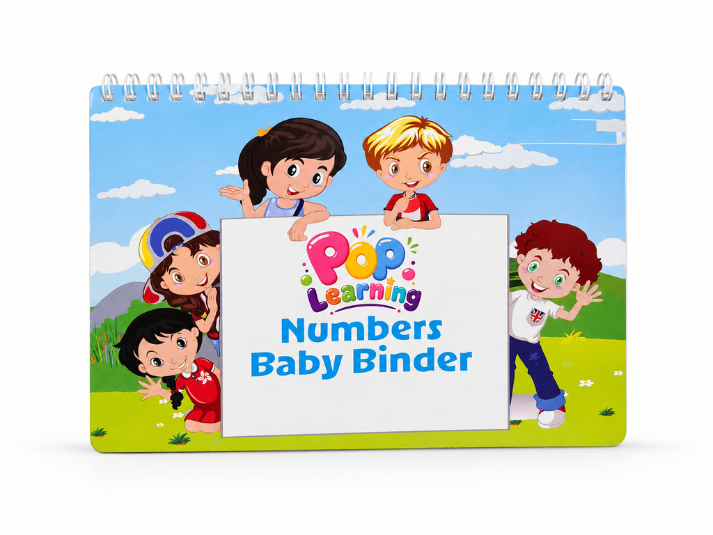 Numbers Baby Binder – Reusable Montessori Activity Book for Toddlers (1–3 Years) | Learn Counting, Numbers & Number Recognition