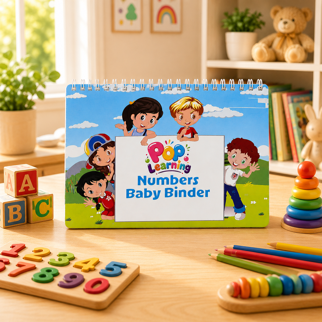 Numbers Baby Binder – Reusable Montessori Activity Book for Toddlers (1–3 Years) | Learn Counting, Numbers & Number Recognition