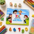 Numbers Baby Binder – Reusable Montessori Activity Book for Toddlers (1–3 Years) | Learn Counting, Numbers & Number Recognition