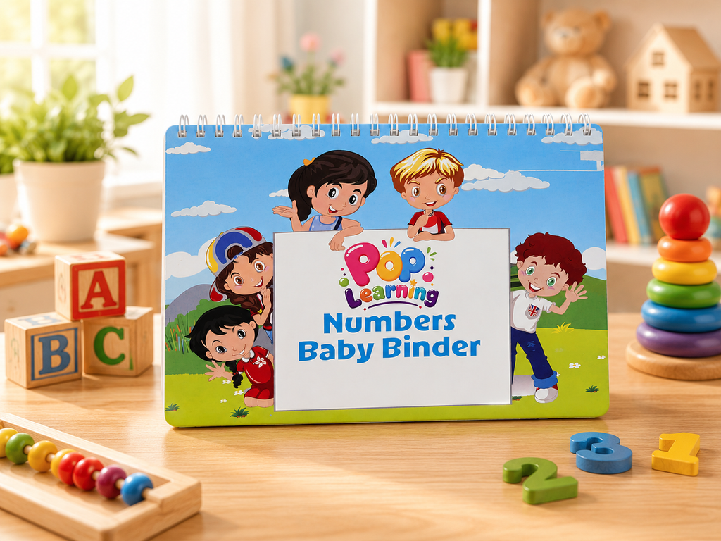 Numbers Baby Binder – Reusable Montessori Activity Book for Toddlers (1–3 Years) | Learn Counting, Numbers & Number Recognition